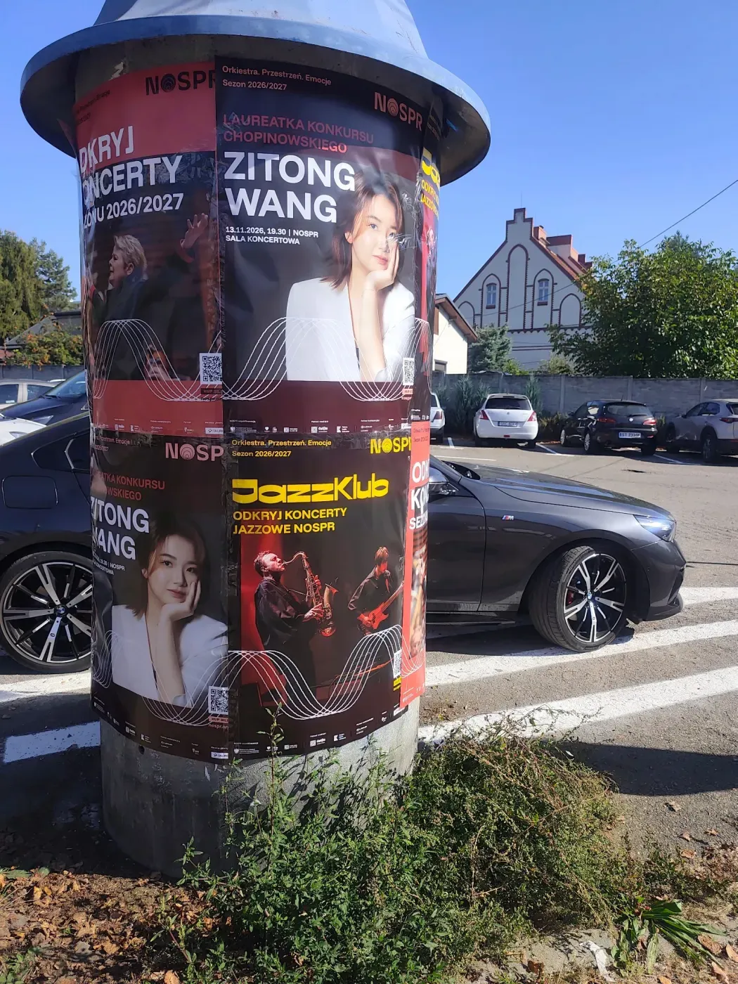Koncert Zitong Wang - plakatowanie w Katowicach