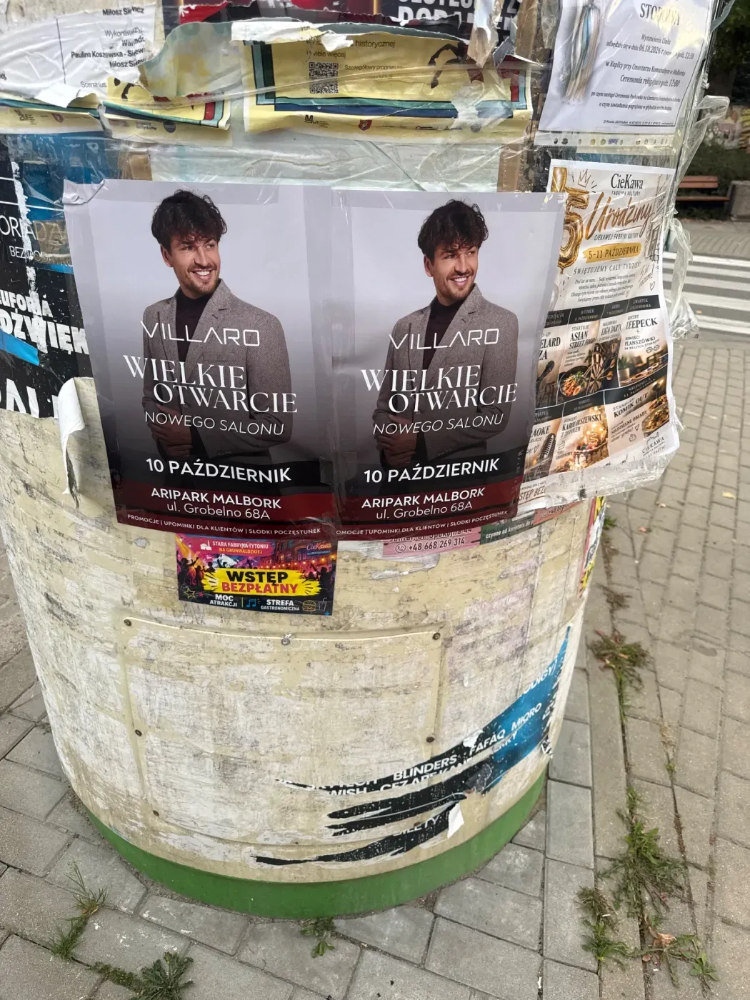 Wielkie Otwarcie VILLARO - plakatowanie w Malborku
